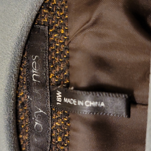 Brown tweed lined jacket 18W - Picture 3 of 8